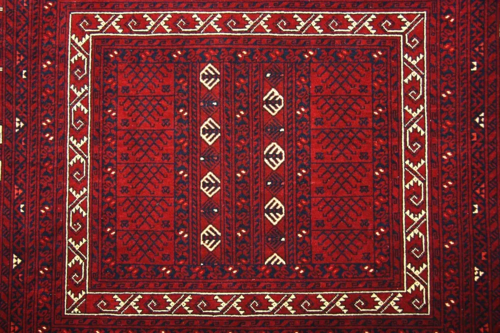 Dywan afgański - 250 x 157 cm - czerwony