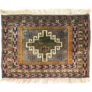 Dywan afgański - 64 x 47 cm - wielokolorowy