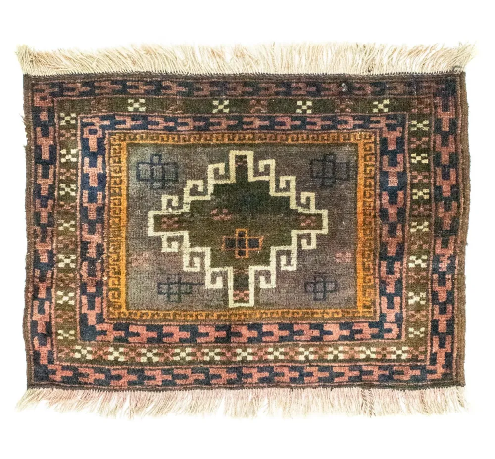 Dywan afgański - 64 x 47 cm - wielokolorowy