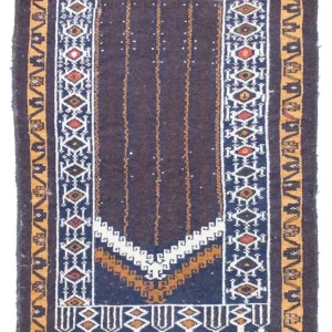 Dywan beludżycki - 110 x 69 cm - niebieski