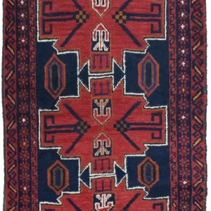 Dywan beludżycki - 122 x 77 cm - czerwony