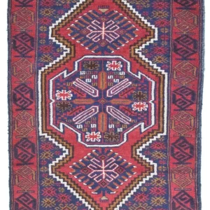 Dywan beludżycki - 128 x 84 cm - czerwony
