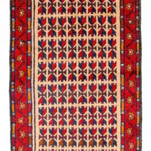 Dywan beludżycki - 130 x 77 cm - czerwony