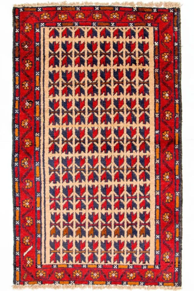 Dywan beludżycki - 130 x 77 cm - czerwony