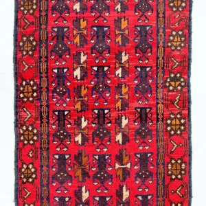 Dywan beludżycki - 130 x 74 cm - czerwony