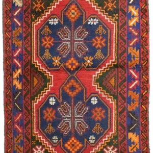 Dywan beludżycki - 130 x 88 cm - czerwony