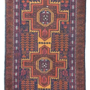 Dywan beludżycki - 133 x 82 cm - niebieski