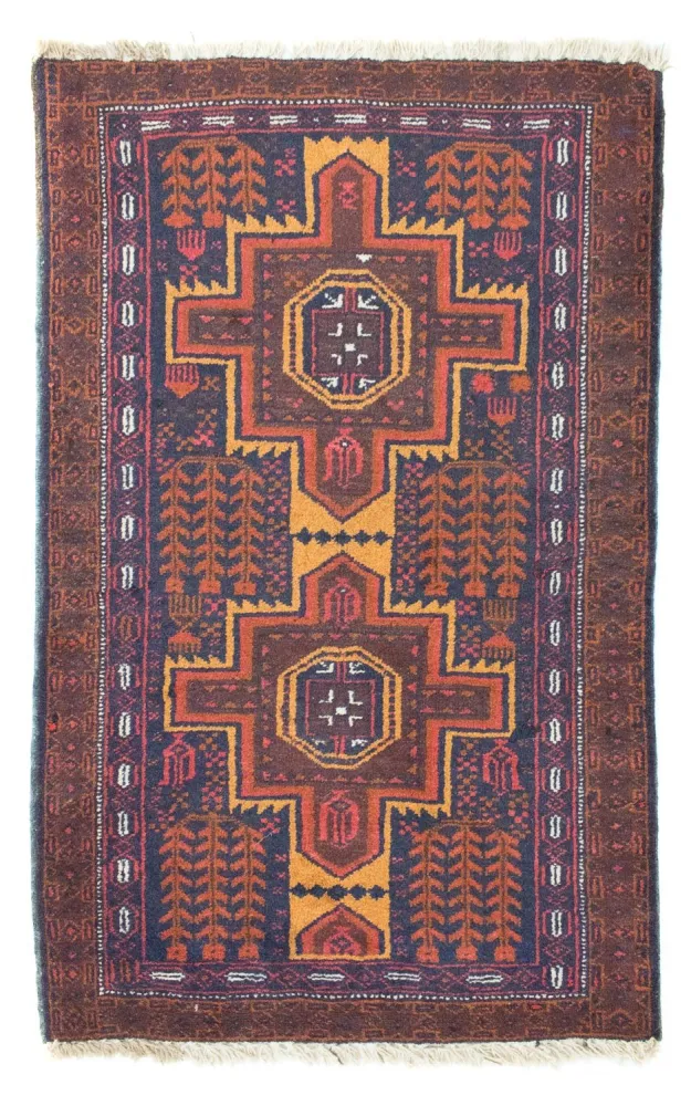 Dywan beludżycki - 133 x 82 cm - niebieski