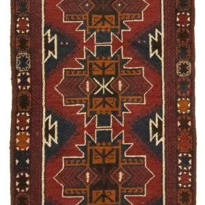 Dywan beludżycki - 134 x 80 cm - czerwony