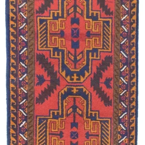 Dywan beludżycki - 134 x 75 cm - czerwony