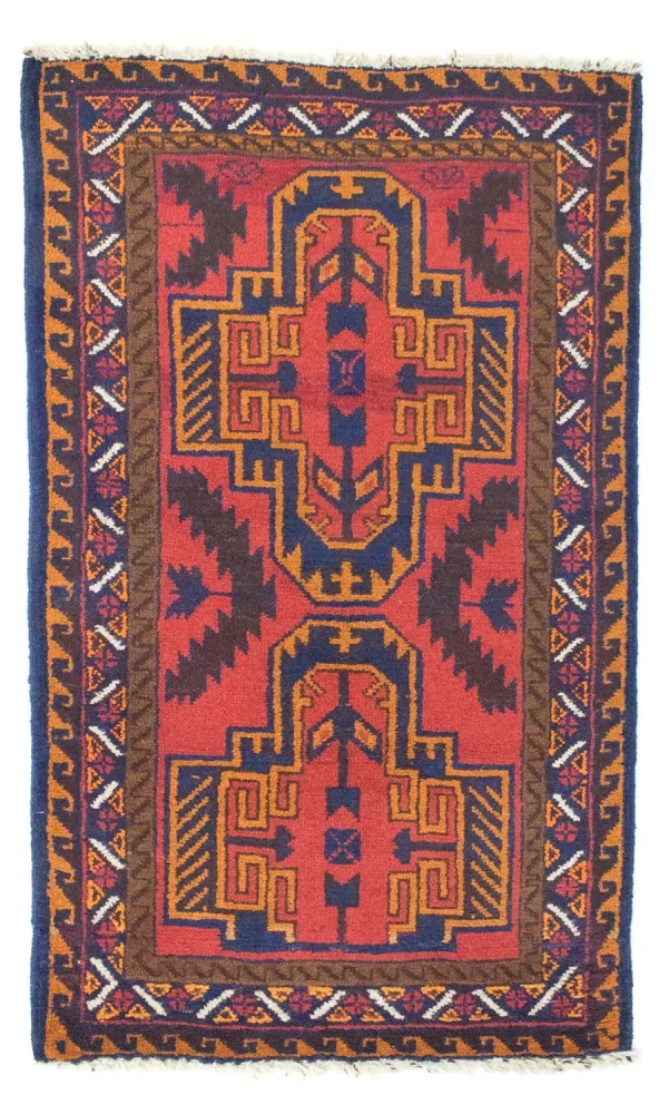 Dywan beludżycki - 134 x 75 cm - czerwony