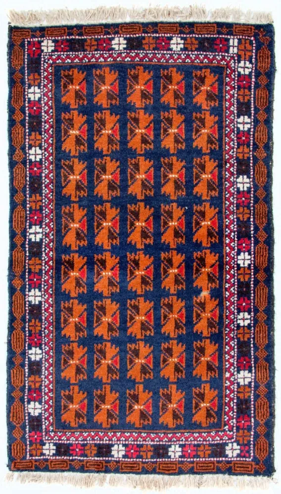Dywan beludżycki - 136 x 77 cm - niebieski