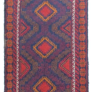 Dywan beludżycki - 137 x 81 cm - niebieski