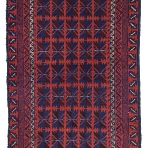 Dywan beludżycki - 137 x 84 cm - niebieski