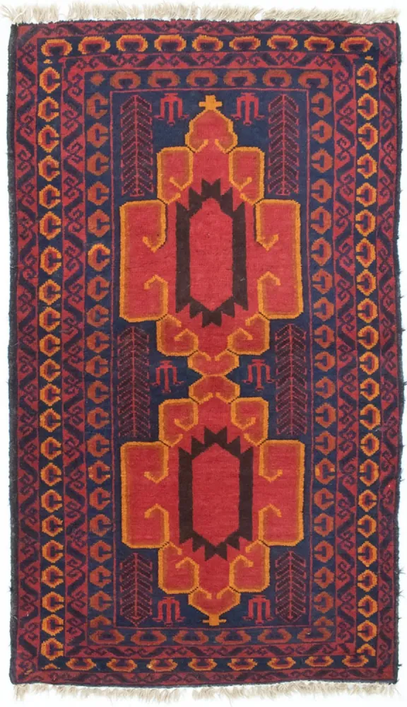Dywan beludżycki - 138 x 78 cm - niebieski