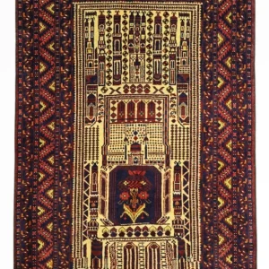 Dywan beludżycki - 142 x 96 cm - wielokolorowy