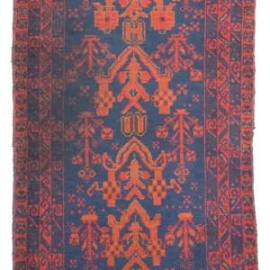 Dywan beludżycki - 143 x 85 cm - niebieski