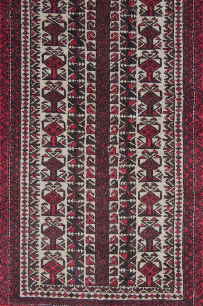Dywan beludżycki - 146 x 94 cm - czerwony