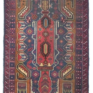 Dywan beludżycki - 147 x 85 cm - niebieski
