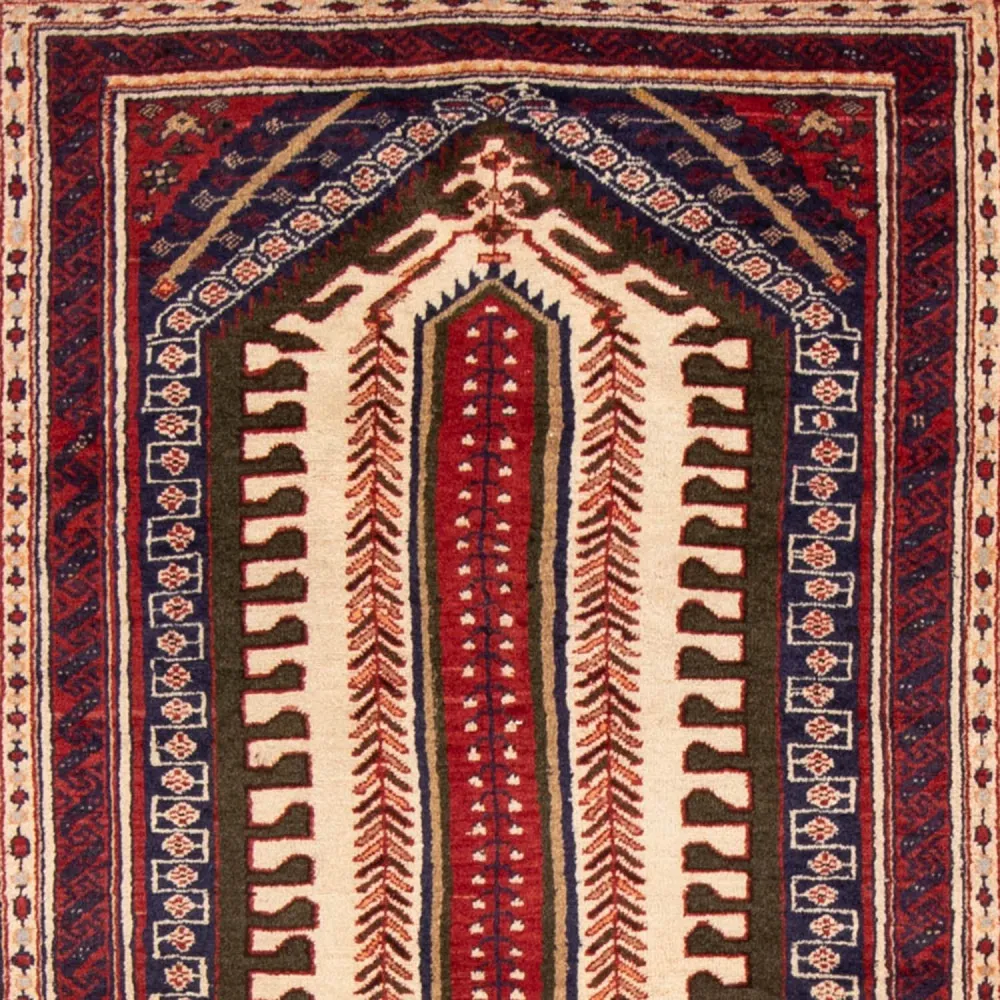 Dywan beludżycki - 207 x 117 cm - czerwony