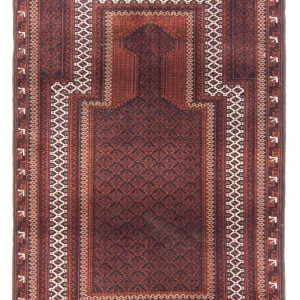Dywan beludżycki - Dywanik modlitewny - 130 x 86 cm - ciemnoniebieski