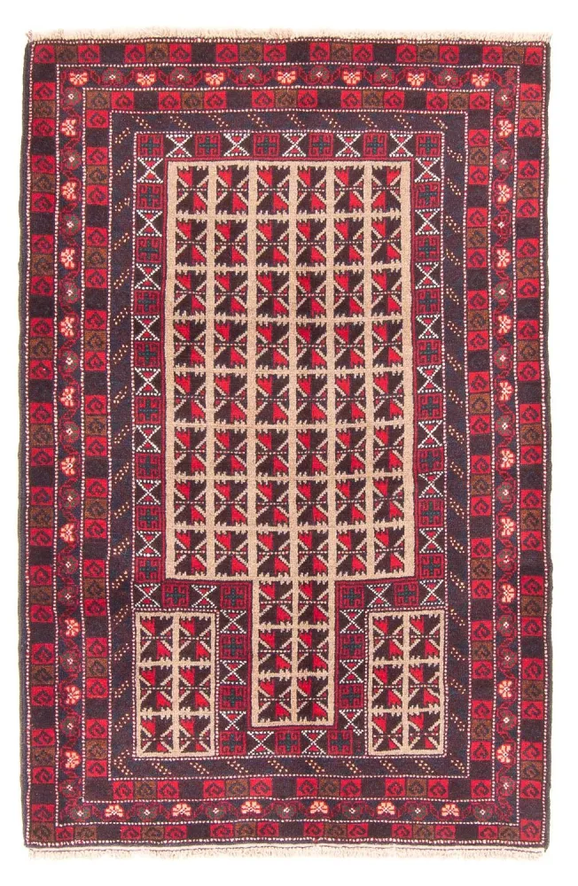 Dywan beludżycki - Dywanik modlitewny - 140 x 93 cm - beżowy