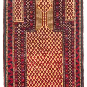Dywan beludżycki - Dywanik modlitewny - 147 x 86 cm - beżowy