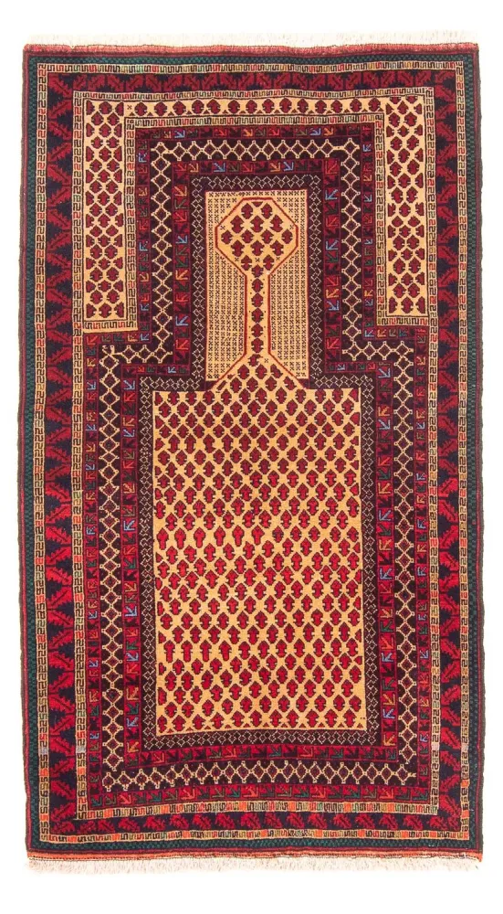 Dywan beludżycki - Dywanik modlitewny - 147 x 86 cm - beżowy
