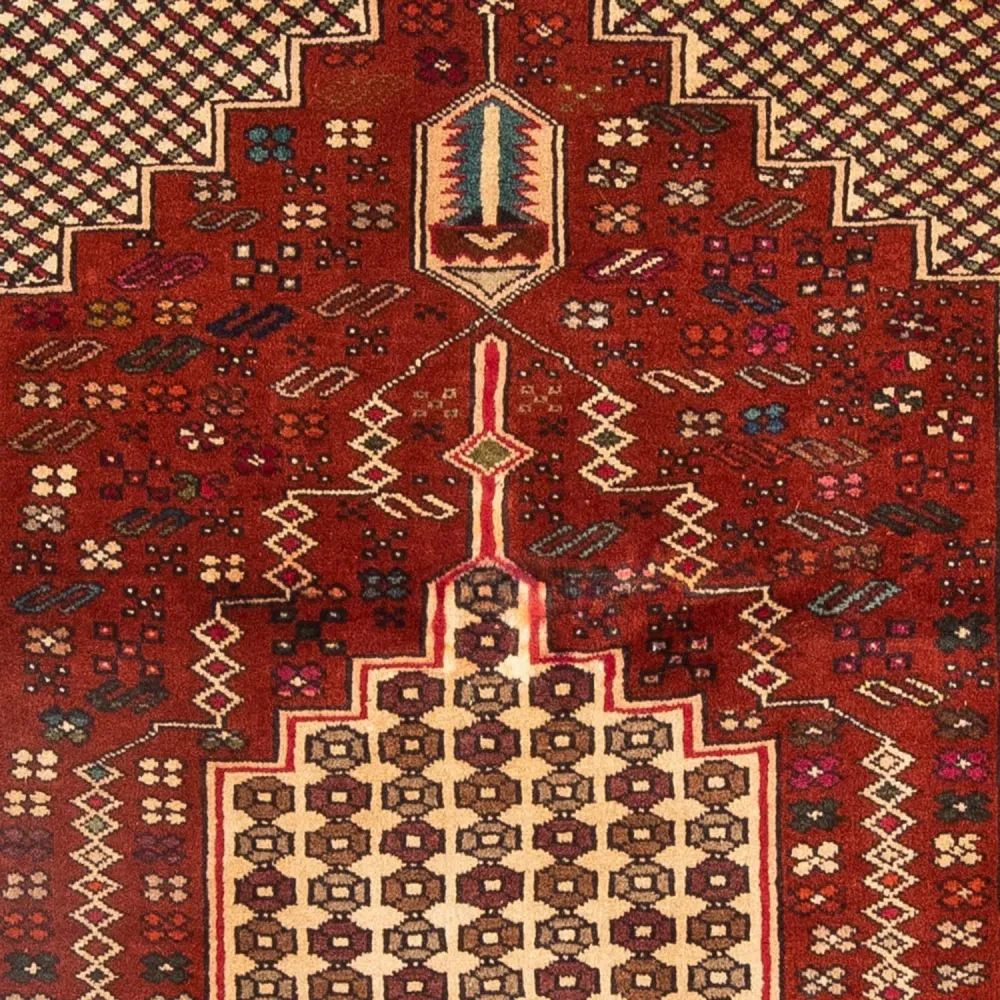 Dywan beludżycki kwadratowy - 174 x 133 cm - czerwony
