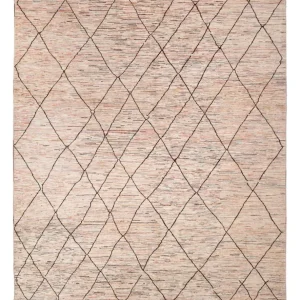 Dywan berberyjski - 293 x 257 cm - beżowy
