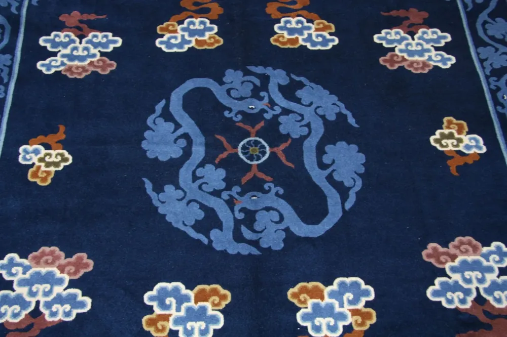 Dywan z Chin - 274 x 183 cm - niebieski