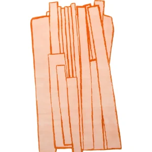 Dywan dekoracyjny asymetryczny CONTOUR pomarańczowy