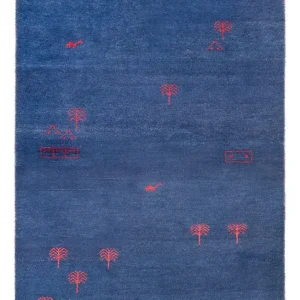 Dywan Gabbeh - Indus - 180 x 120 cm - ciemnoniebieski