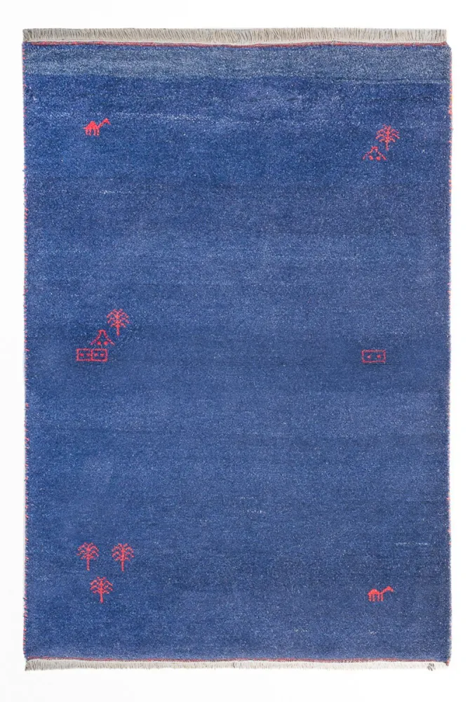 Dywan Gabbeh - Indus - 180 x 120 cm - ciemnoniebieski