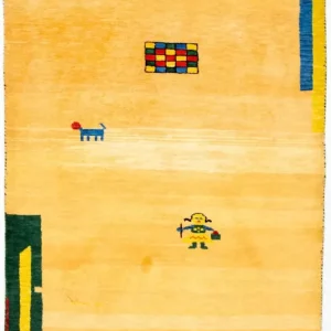 Dywan Gabbeh - Indus - 193 x 121 cm - złoto