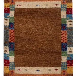 Dywan Gabbeh - Indus - 90 x 60 cm - karmelowy