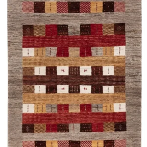 Dywan Gabbeh - Loribaft Indus - 209 x 152 cm - wielokolorowy