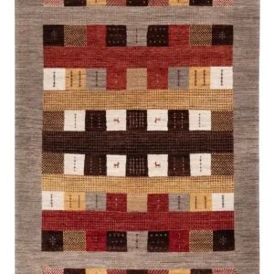 Dywan Gabbeh - Loribaft Indus - 216 x 147 cm - wielokolorowy