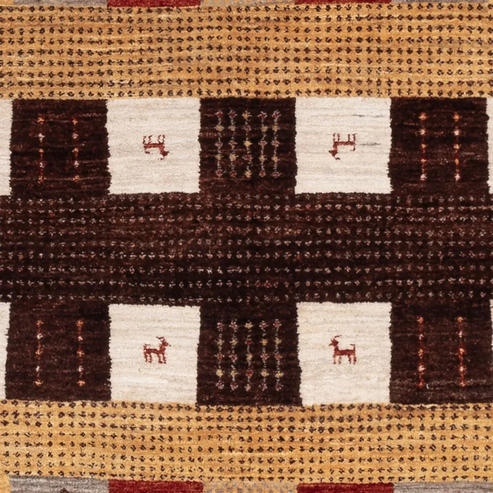 Dywan Gabbeh - Loribaft Indus - 216 x 147 cm - wielokolorowy