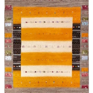 Dywan Gabbeh - Loribaft Indus - 240 x 170 cm - złoto
