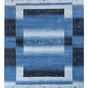 Dywan Gabbeh - Loribaft Indus - 243 x 169 cm - niebieski