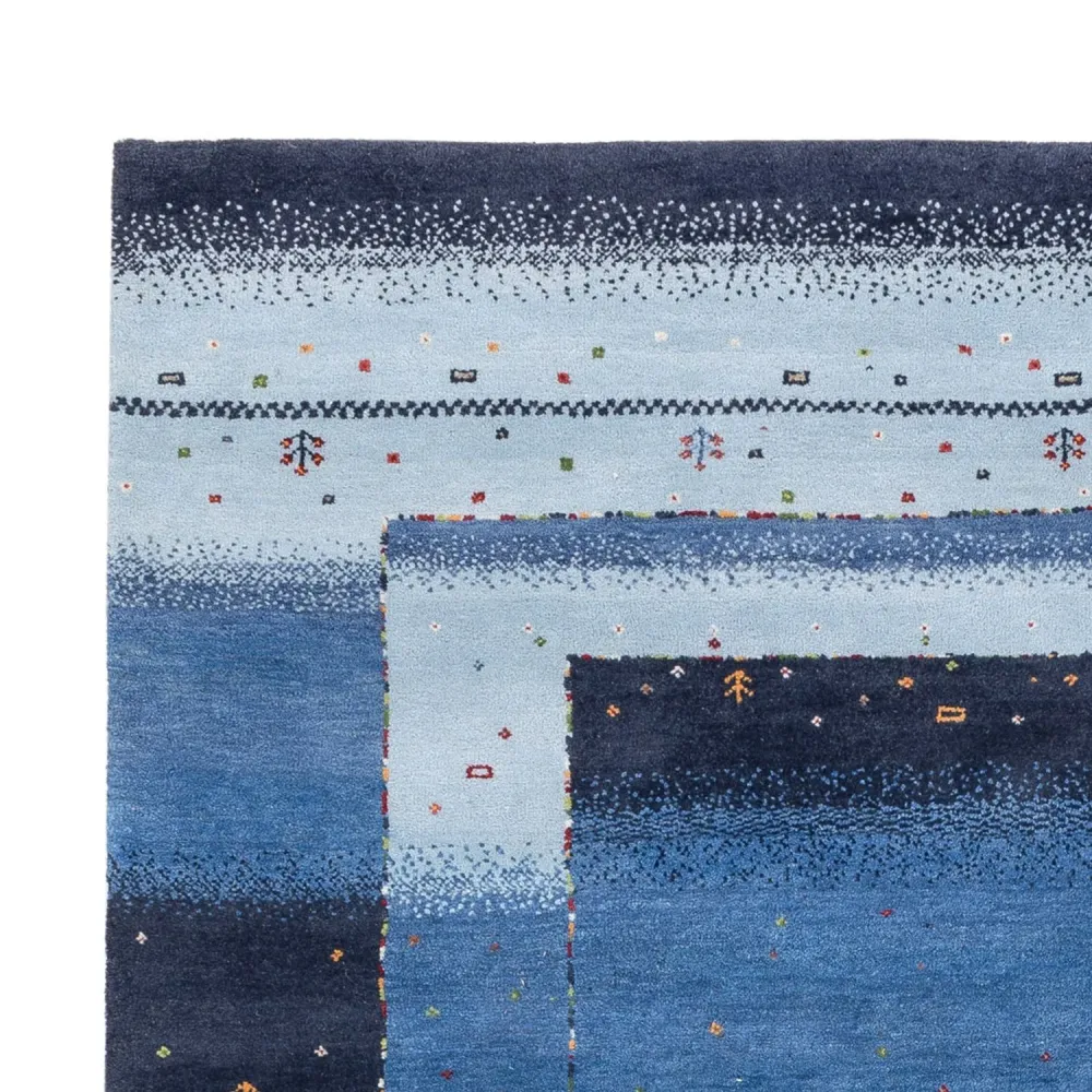 Dywan Gabbeh - Loribaft Indus - 243 x 169 cm - niebieski
