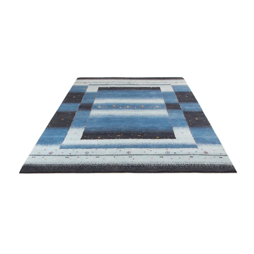 Dywan Gabbeh - Loribaft Indus - 243 x 169 cm - niebieski