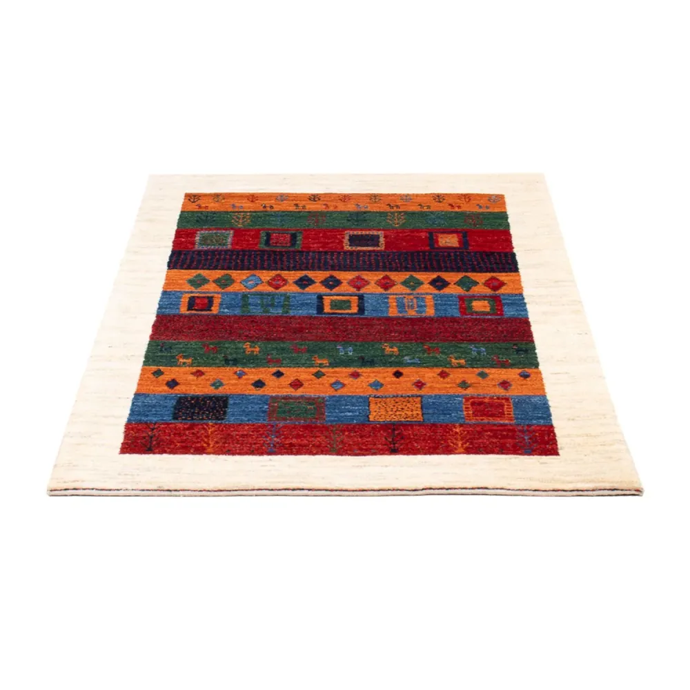 Dywan Gabbeh - Loribaft Perski - 129 x 83 cm - wielokolorowy