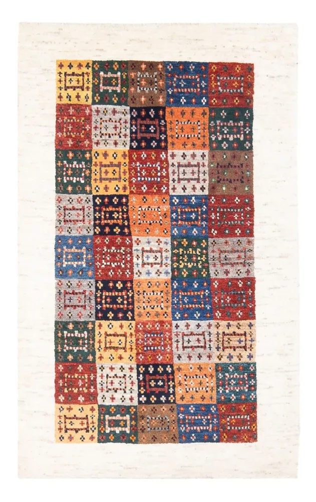 Dywan Gabbeh - Loribaft Perski - 136 x 85 cm - wielokolorowy