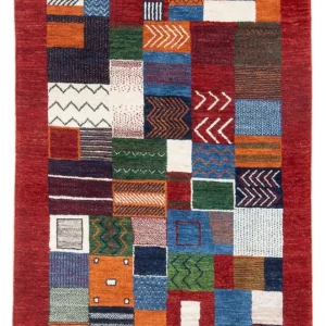 Dywan Gabbeh - Loribaft Perski - 138 x 83 cm - wielokolorowy