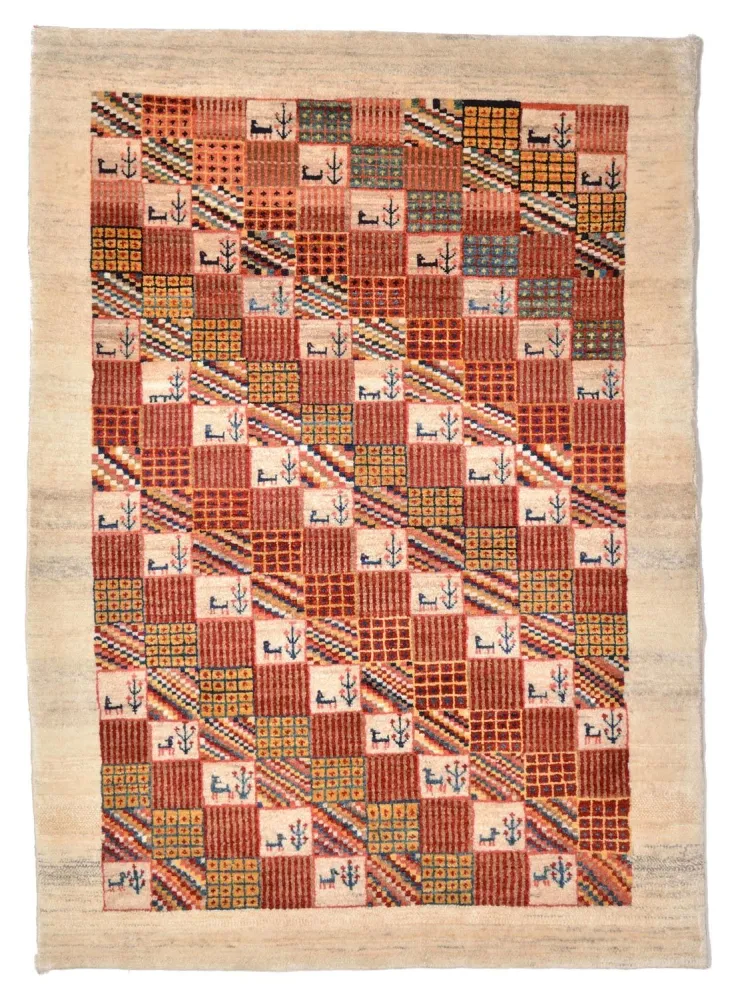 Dywan Gabbeh - Loribaft Perski - 142 x 101 cm - czerwony