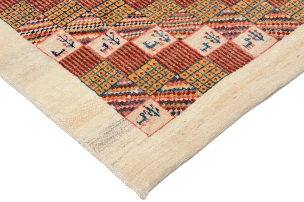 Dywan Gabbeh - Loribaft Perski - 142 x 101 cm - czerwony