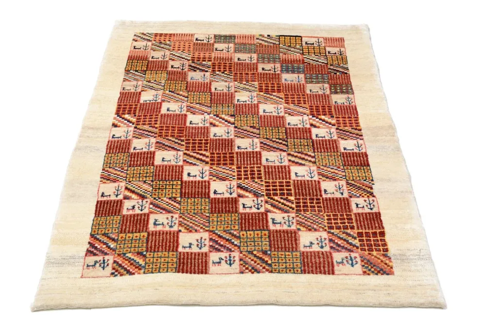 Dywan Gabbeh - Loribaft Perski - 142 x 101 cm - czerwony