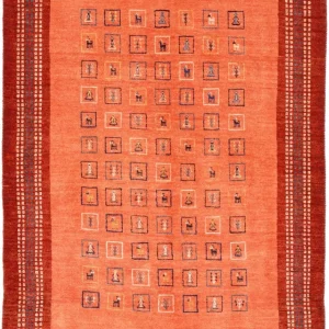 Dywan Gabbeh - Loribaft Perski - 149 x 103 cm - czerwony